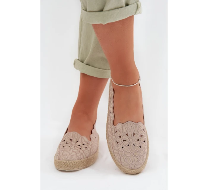 Dámské espadrilky na platformě béžové Naloenma Dámské espadrilky na platformě béžové Naloenma