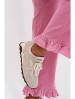 Dámské kožené semišové tenisky MK61-0705 šedé