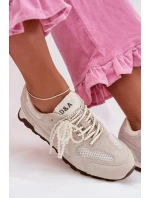 Dámské kožené semišové tenisky MK61-0705 šedé