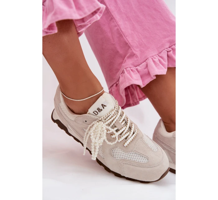 Dámské kožené semišové tenisky MK61-0705 šedé Dámské kožené semišové tenisky MK61-0705 šedé