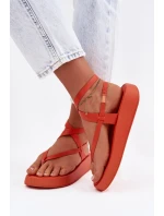 Dámské žabky na platformě oranžové Gelira