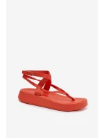 Dámské žabky na platformě oranžové Gelira