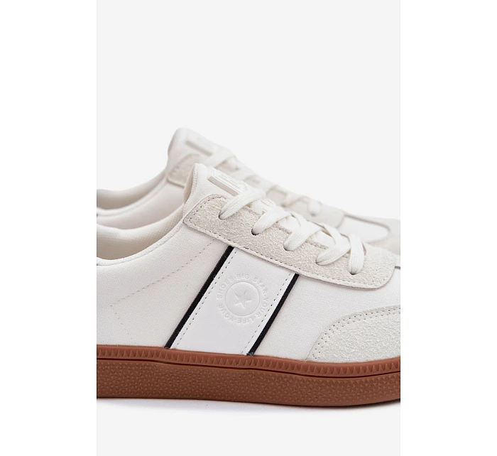 Pánské Sneakers Big Star model 22046222 Bílé - Big Star Shoes Pánské Sneakers Big Star model 22046222 Bílé - Big Star Shoes