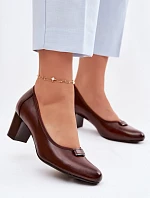 Lodičky na podpatku Vinceza 58622 Hnědé