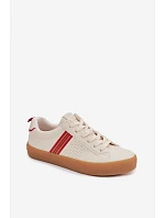 Eko kožené dámské tenisky Big Star TT274307 světle béžové