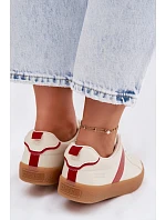 Eko kožené dámské tenisky Big Star TT274307 světle béžové