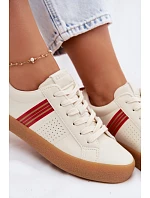 Eko kožené dámské tenisky Big Star TT274307 světle béžové