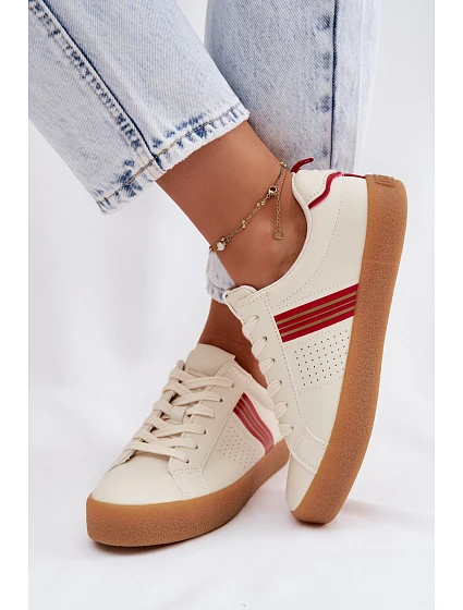 Eko kožené dámské tenisky Big Star TT274307 světle béžové Eko kožené dámské tenisky Big Star TT274307 světle béžové