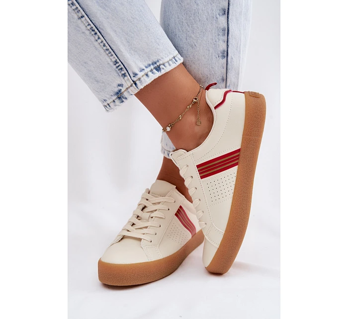 Eko kožené dámské tenisky Big Star TT274307 světle béžové Eko kožené dámské tenisky Big Star TT274307 světle béžové