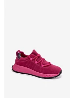 Kožené Semišové Dámské Tenisky Fuchsiová Bemela