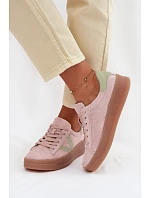 Dámské tenisky z přírodního semiše na platformě Vinceza 79597 růžové