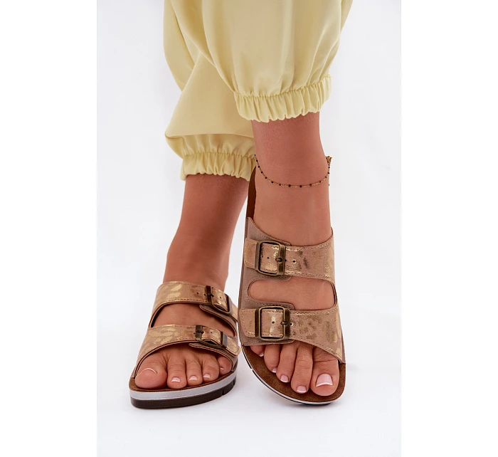 Dámské pantofle Béžové s přezkami Inblu CP000063 Dámské pantofle Béžové s přezkami Inblu CP000063