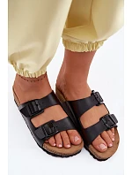 Dámské pantofle s přezkami Inblu NM000039 Černé