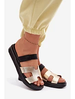 Kožené dámské pantofle s přezkou Zlaté Lemela Kožené dámské pantofle s přezkou Zlaté Lemela