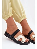 Kožené dámské pantofle s přezkou Zlaté Lemela Kožené dámské pantofle s přezkou Zlaté Lemela