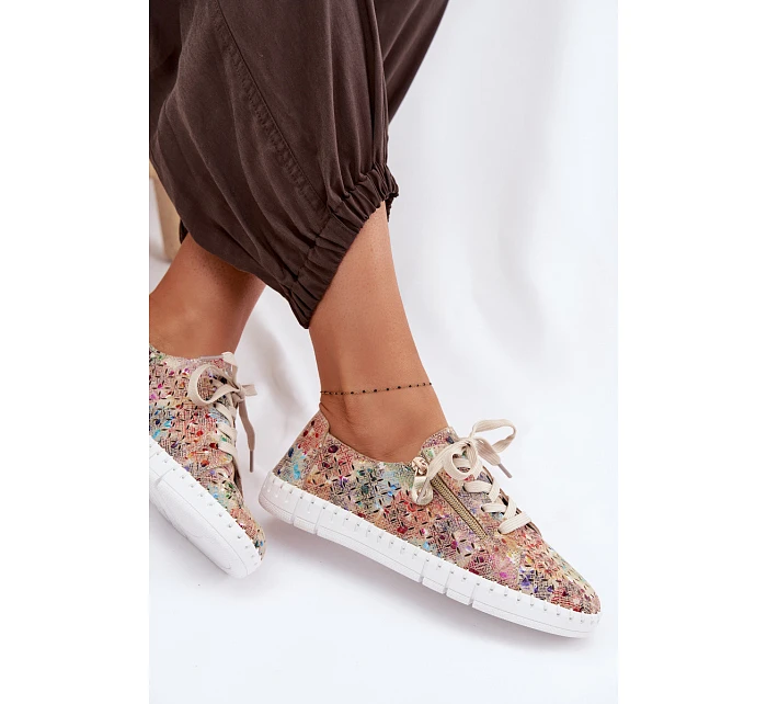 Otevřené polobotky z přírodního semiše vícebarevné Kamelia Otevřené polobotky z přírodního semiše vícebarevné Kamelia