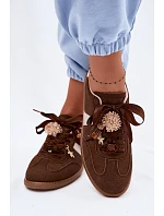 Dámské tenisky s ozdobami Čokoládové Lelora