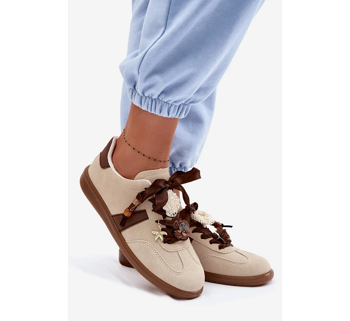 Dámské tenisky s ozdobami béžové Lelora Dámské tenisky s ozdobami béžové Lelora