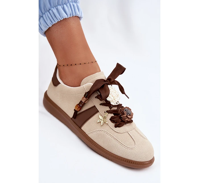 Dámské tenisky s ozdobami béžové Lelora Dámské tenisky s ozdobami béžové Lelora