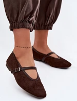 Felora Eko semišové balerínky s páskem