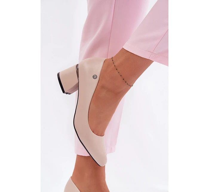 Lodičky na podpatku Vinceza Béžové Lodičky na podpatku Vinceza Béžové