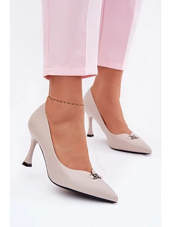 Lodičky Vinceza s ozdobným detailem Světle šedé