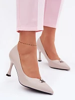 Lodičky Vinceza s ozdobným detailem Světle šedé