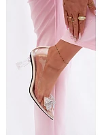 Průhledné lodičky s mašlí Vinceza Béžové