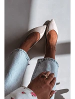 Baleríny z eko kůže Béžové Nelisa