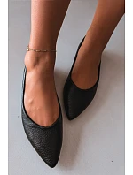 Černé baleríny z eko kůže Nelisa