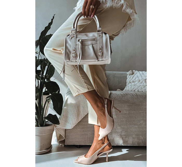 Dámské sandály na podpatku Béžové Sevina Dámské sandály na podpatku Béžové Sevina