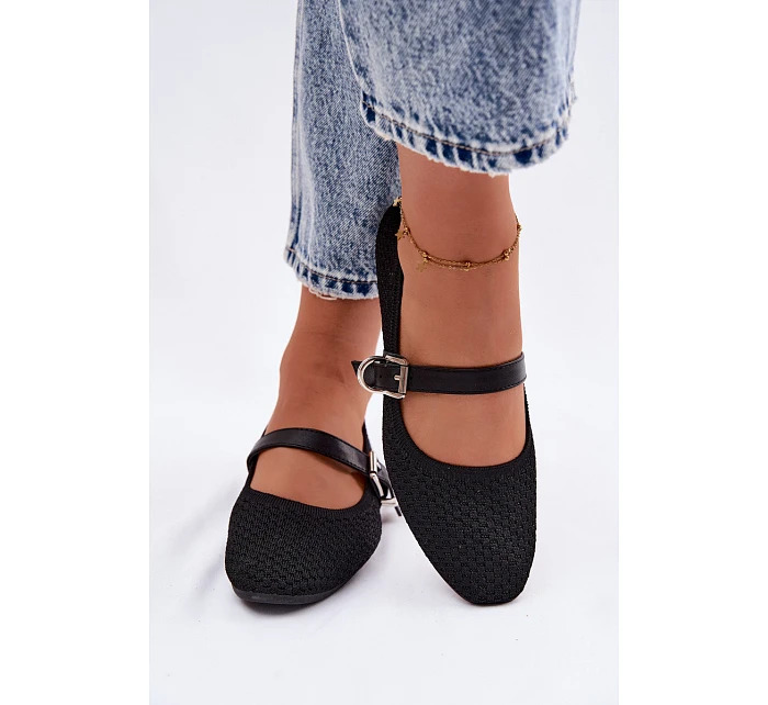 Textilní baleríny s páskem a přezkou Jelisa Textilní baleríny s páskem a přezkou Jelisa