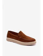 Mokasyny Espadryle Pánské Camel Rexton
