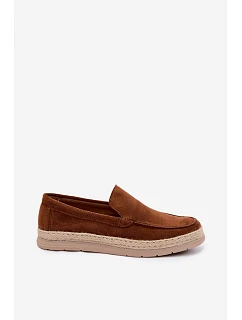 Mokasyny Espadryle Pánské Camel Rexton