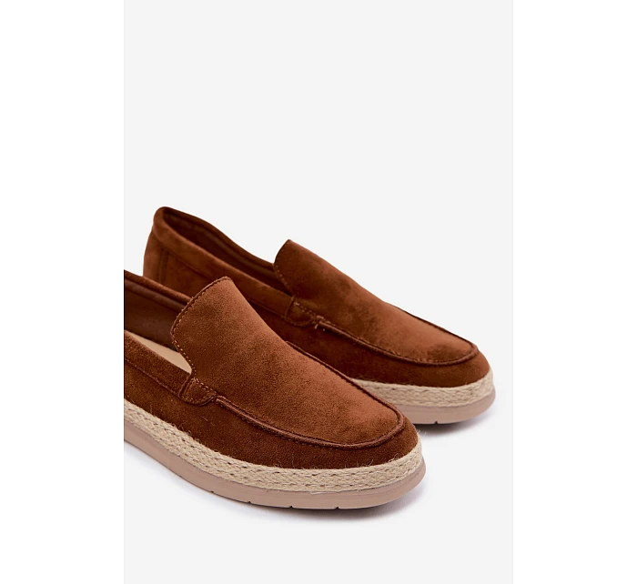 Mokasyny Espadryle Pánské Camel Rexton Mokasyny Espadryle Pánské Camel Rexton