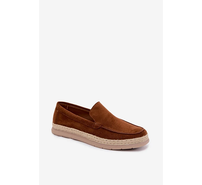 Mokasyny Espadryle Pánské Camel Rexton Mokasyny Espadryle Pánské Camel Rexton