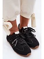 Dámské nízké tenisky s korálky černé Galora