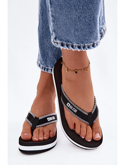 Dámské žabky na platformě Big Star NN274A727 Černé Dámské žabky na platformě Big Star NN274A727 Černé