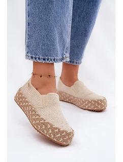 Dámské espadrilles na platformě s pletením Lee Cooper LCW-26-31-4332 béžové