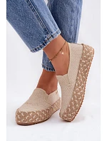 Dámské espadrilles na platformě s pletením Lee Cooper LCW-26-31-4332 béžové Dámské espadrilles na platformě s pletením Lee Cooper LCW-26-31-4332 béžové