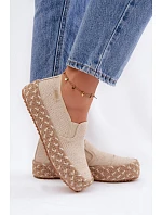 Dámské espadrilles na platformě s pletením Lee Cooper LCW-26-31-4332 béžové Dámské espadrilles na platformě s pletením Lee Cooper LCW-26-31-4332 béžové