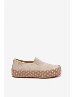 Dámské espadrilles na platformě s pletením Lee Cooper LCW-26-31-4332 béžové Dámské espadrilles na platformě s pletením Lee Cooper LCW-26-31-4332 béžové