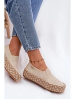 Dámské espadrilles na platformě s pletením Lee Cooper LCW-26-31-4332 béžové Dámské espadrilles na platformě s pletením Lee Cooper LCW-26-31-4332 béžové