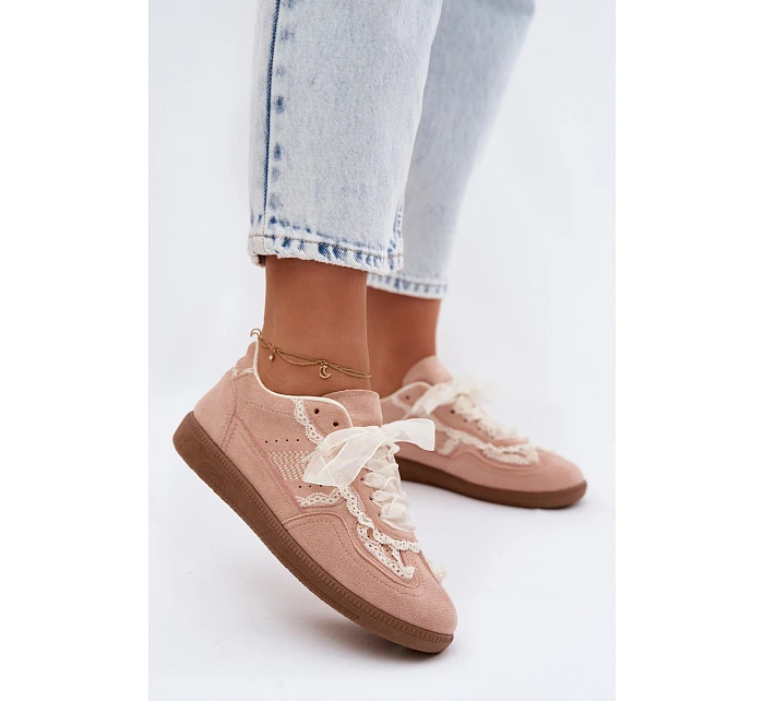 Dámské tenisky s krajkou růžové Ilrene Dámské tenisky s krajkou růžové Ilrene
