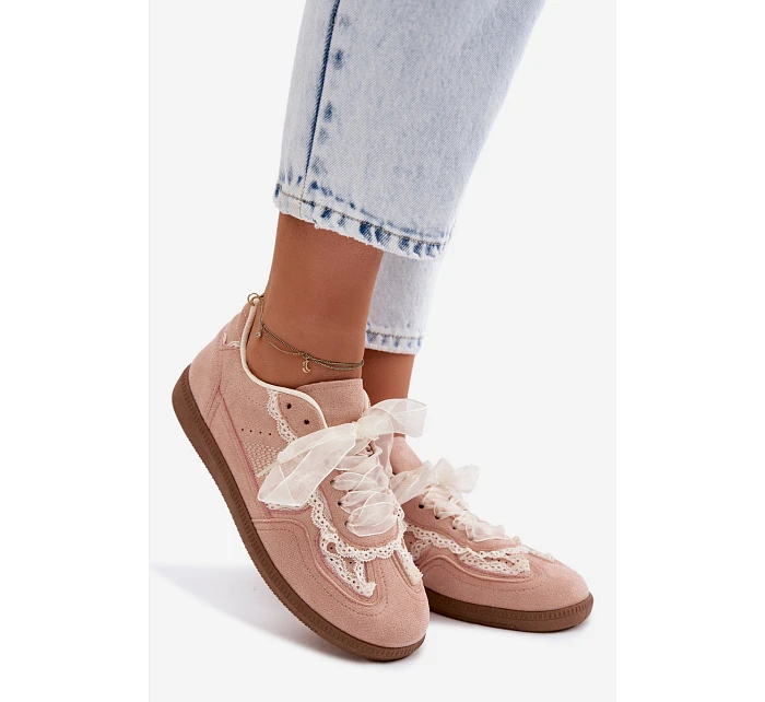 Dámské tenisky s krajkou růžové Ilrene Dámské tenisky s krajkou růžové Ilrene