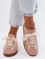 Dámské tenisky s krajkou růžové Ilrene