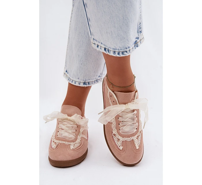 Dámské tenisky s krajkou růžové Ilrene Dámské tenisky s krajkou růžové Ilrene