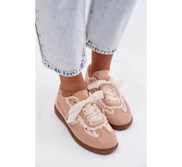 Dámské tenisky s krajkou růžové Ilrene Dámské tenisky s krajkou růžové Ilrene
