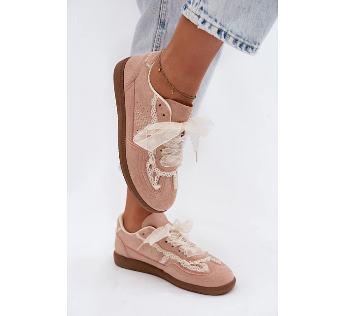 Dámské tenisky s krajkou růžové Ilrene Dámské tenisky s krajkou růžové Ilrene