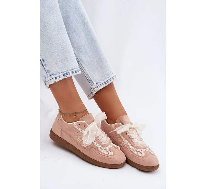 Dámské tenisky s krajkou růžové Ilrene Dámské tenisky s krajkou růžové Ilrene